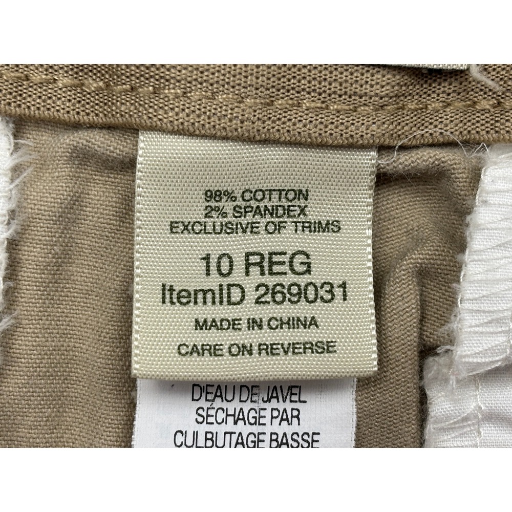 LL‎ Bean Pants Womens 10 Reg Khaki Classic Fit Straight Stretch Chino 269031 - Picture 8 of 8
